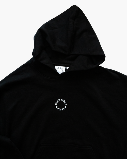 "More Running Club Member" Black Hoodie
