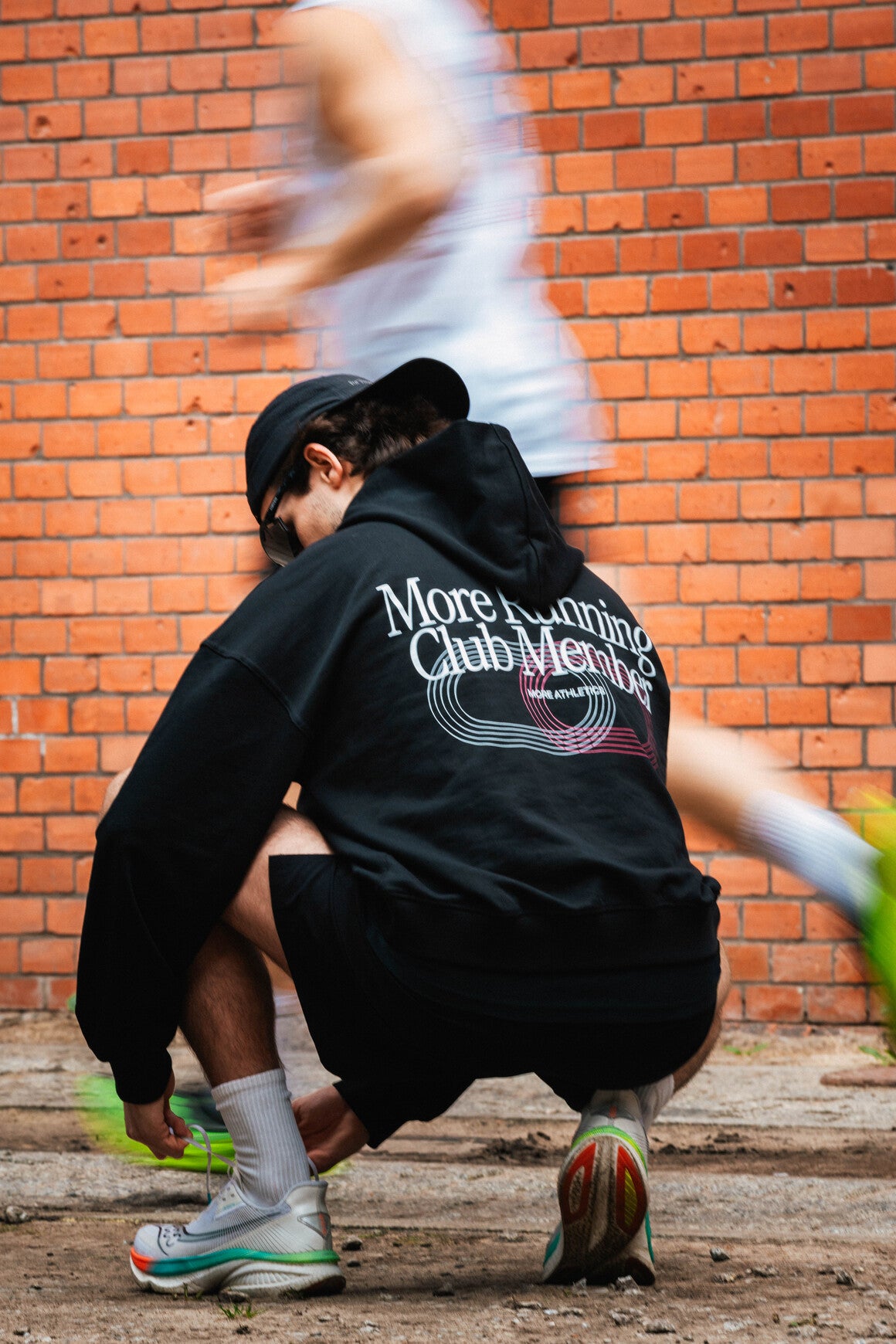 "More Running Club Member" Black Hoodie