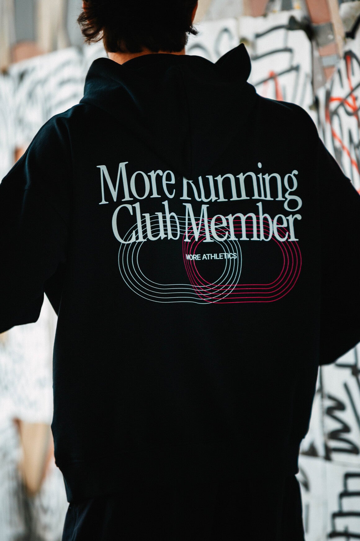 "More Running Club Member" Black Hoodie